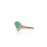 Fancy Shape Natural Colombian Emerald in 18k Rose Gold