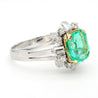 GIA Cert. 2.59 Carat Colombian Emerald & Diamond Platinum Gold Cocktail Ring