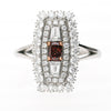 GIA Certified 0.30 Carat Fancy Deep Pink Diamond 18K White Gold Halo Ring