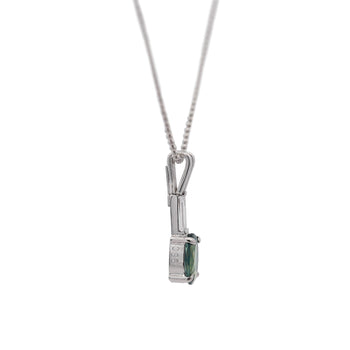 GIA Certified 0.86 Carat Brazilian Alexandrite & Diamond Platinum Drop Necklace – Assay Jewelers