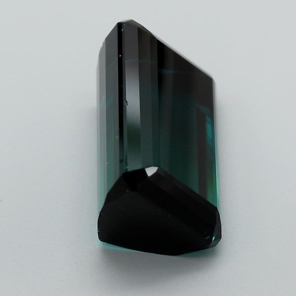 GIA Certified 12.95 Carat Emerald Cut Blue Indicolite Tourmaline Loose Gemstone