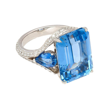 GIA Certified 16.7 Carat TW Lab Grown Spinel and Diamond Multi Gem Set Cocktail Ring – Assay Jewelers