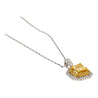 GIA Certified 1.05 Carat Fancy Yellow Diamond Pendant Necklace