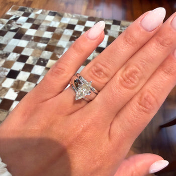 GIA Certified 1.46 Carat Marquise Diamond M/VVS2 Platinum Wide Band Ring – Assay Jewelers