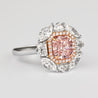 GIA Certified 1.69 Carat Radiant Cut Fancy Brownish Pink Diamond Engagement Ring