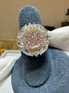 GIA Certified 1.69 Carat Radiant Cut Fancy Brownish Pink Diamond Engagement Ring