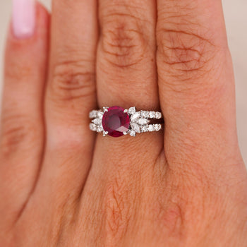 GIA Certified 2 Carat Burma Ruby Diamond Platinum Cocktail Ring – Assay Jewelers