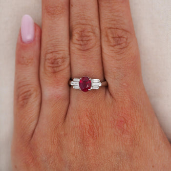 GIA Certified 2 Carat Pigeon Blood Burma Ruby Platinum Ring – Assay Jewelers