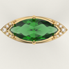 GIA Certified 3 Carat Marquise Cut Natural Emerald and Diamond 18K Gold Ring