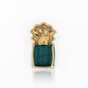 GIA Certified 35 Carat Indicolite Tourmaline & Diamond 18K Gold Pendant