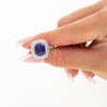 GIA Certified 3.25 Carat No Heat Color Change Blue Sapphire Ring