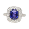 GIA Certified 3.25 Carat No Heat Color Change Blue Sapphire Ring