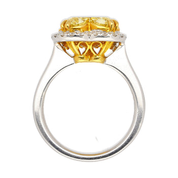 GIA Certified 3.32 Carat Fancy Intense Yellow Heart Cut Diamond Engagement Ring – Assay Jewelers