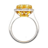 GIA Certified 3.32 Carat Fancy Intense Yellow Heart Cut Diamond Engagement Ring