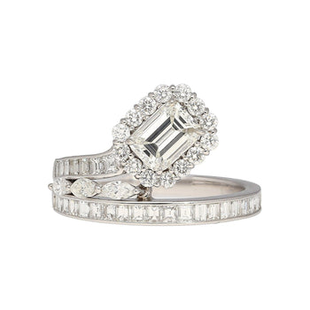 GIA Certified 3.81 Carat Detachable Two-Piece Toi Et Moi Ring in 18K White Gold – Assay Jewelers