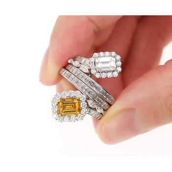 GIA Certified 3.81 Carat Detachable Two-Piece Toi Et Moi Ring in 18K White Gold – Assay Jewelers