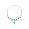 GIA Certified 46.45 Carat Emerald and Diamond Chandelier Necklace