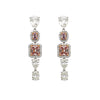 GIA Certified 5.3 Carat Fancy Pink Orange & White Diamond 18K Drop Earrings