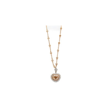 GIA Certified 5.78ct Color Shield Cut Diamond Pendant Necklace – Assay Jewelers