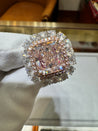 GIA Certified 6.53 Carat Fancy Pink-Brown & White Diamond Ring