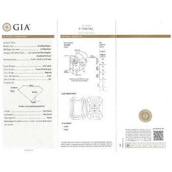 GIA Certified 6.53 Carat Fancy Pink-Brown & White Diamond Ring – Assay Jewelers