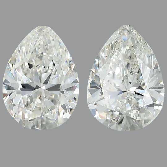 GIA Certified 6.76 Carat Pear Cut Diamond Stud Earrings