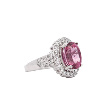 GIA Certified 7.60 Carat No Heat Pink Spinel and Diamond Ring in Platinum – Assay Jewelers