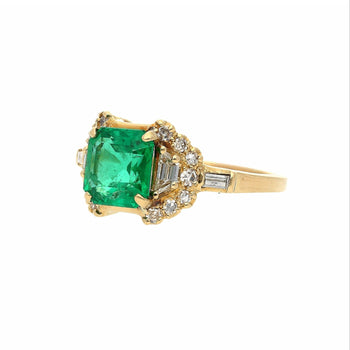 GRS certifiée, émeraude colombienne naturelle de 2,09 carats sertie dans une Bague en or massif 18k – Assay Jewelers