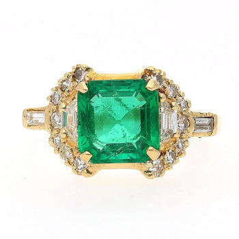 Émeraude colombienne naturelle 2,09 carats certifiée GRS, sertie sur une Bague en or massif 18k – Assay Jewelers