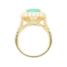 GRS Certified 2.66 Carat Minor Oil Colombian Emerald and Diamond Pave Ring