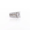 IGI Cert. 10.05 Carat Emerald Cut Lab Grown Diamond Platinum Split Open Ring