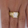 IGI Cert. 4.5 Carat Cushion Lab Grown Diamond 18K Gold Ring