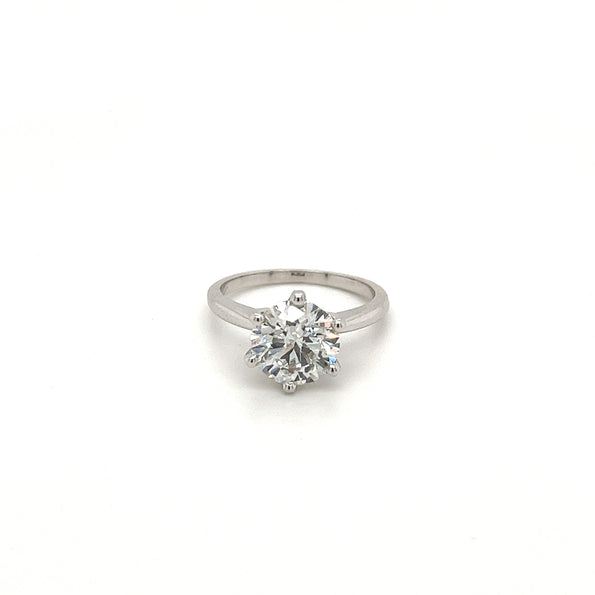 IGI Certified 2.26 CT G/VS2 Round Cut Lab Diamond 6-Prong Ring
