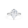 IGI Certified 3.01 Carat Pear Shape Lab Grown Diamond Solitaire Engagement Ring in 14k White Gold