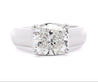 IGI Certified 3.46 Carat Lab Grown Cushion Cut Diamond East West Solitaire Ring