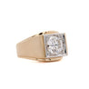 IGI Certified 3.83 Carat G/VS1 Lab Grown Diamond 18K Gold Matte Mens Ring