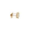 IGI Certified 6 Carat Total Old European Cut Lab Grown Diamond Stud Earrings 14K Yellow Gold