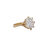 IGI Certified 8.23 Carat Lab Grown Diamond 14K Gold Crown Style Engagement Ring