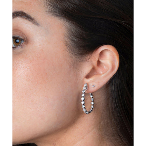 Inside Out Round Diamond Hoop Earrings | DR-34PCS-3.57CTW | SKU: ND1199-1