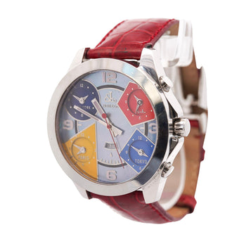 Jacob & Co. Five Time Zone Mother of Pearl 47mm Alligator Leather Watch – Assay Jewelers