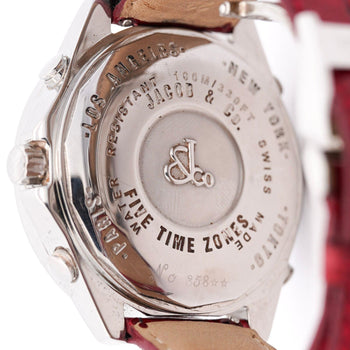 Jacob & Co. Five Time Zone Mother of Pearl 47mm Alligator Leather Watch – Assay Jewelers