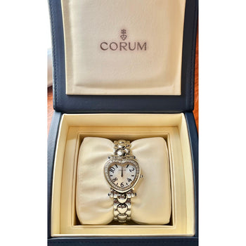 Ladies Corum Watch Mother of Pearl and Heart Shape Diamond Case – Assay Jewelers