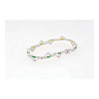 Natural 0,72 carat bracelet charme en or 18K avec émeraude et diamant 2,08 carats – Assay Jewelers