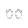 Natural Diamond 14K Huggie Hoop Earrings Multi Ear Placement