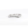 Natural Diamond Contoured Wedding Band Stacking Ring in 14K White Gold