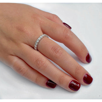 Natural Diamond Wedding Band in 18k white gold setting – Assay Jewelers