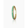 Natural Emerald Band in 14k Yellow Gold Wedding Band