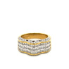 Natural Princess Cut Diamond Star Cluster Ring in 18k gold