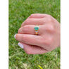 Oval Cut Natural Colombian Emerald Ring in 14k Yellow Gold