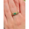 Oval Cut Natural Emerald Ring in 14k solid Gold